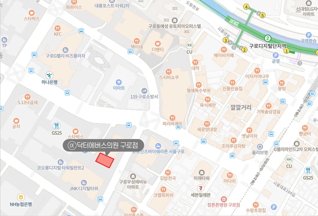구로점 주차장 안내 지도